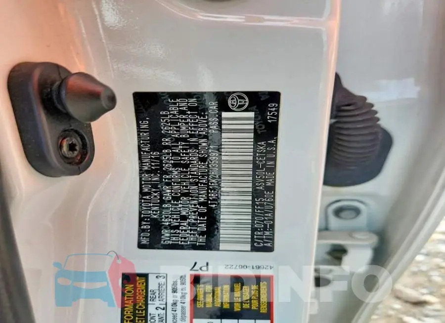 4T1BF1FK2HU359971 Photo# 13