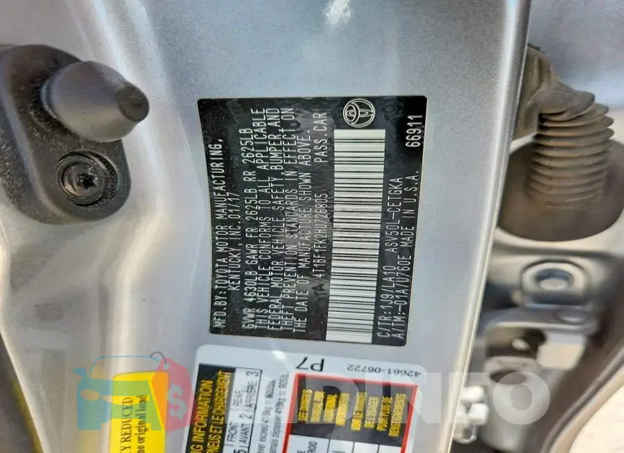 4T1BF1FK2HU726805 Photo# 12