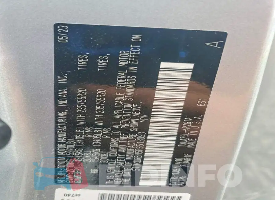 5TDKDRBH5PS513093 Photo# 13