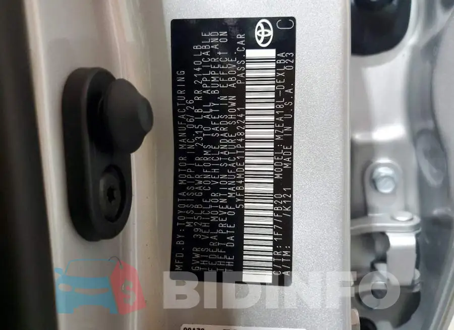 5YFB4MDE1TP482241 Photo# 13