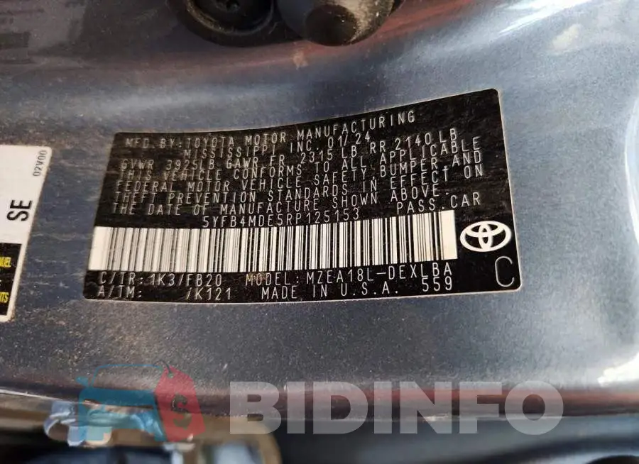 5YFB4MDE5RP125153 Photo# 12