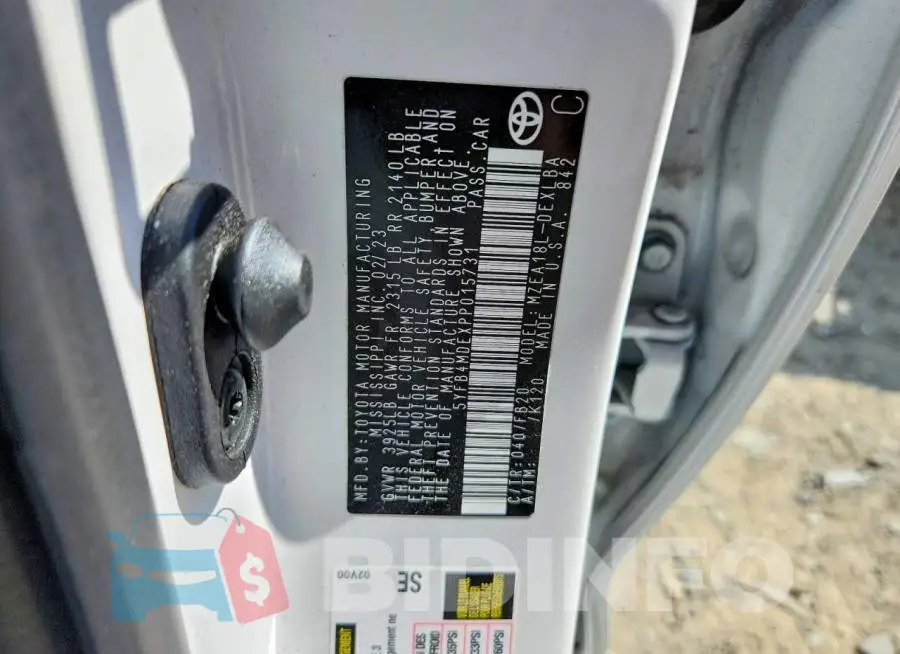 5YFB4MDEXPP015731 Photo# 12