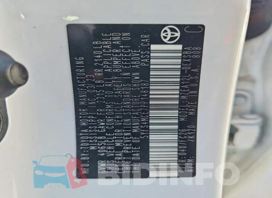 5YFS4MCE7PP148187 Photo# 12
