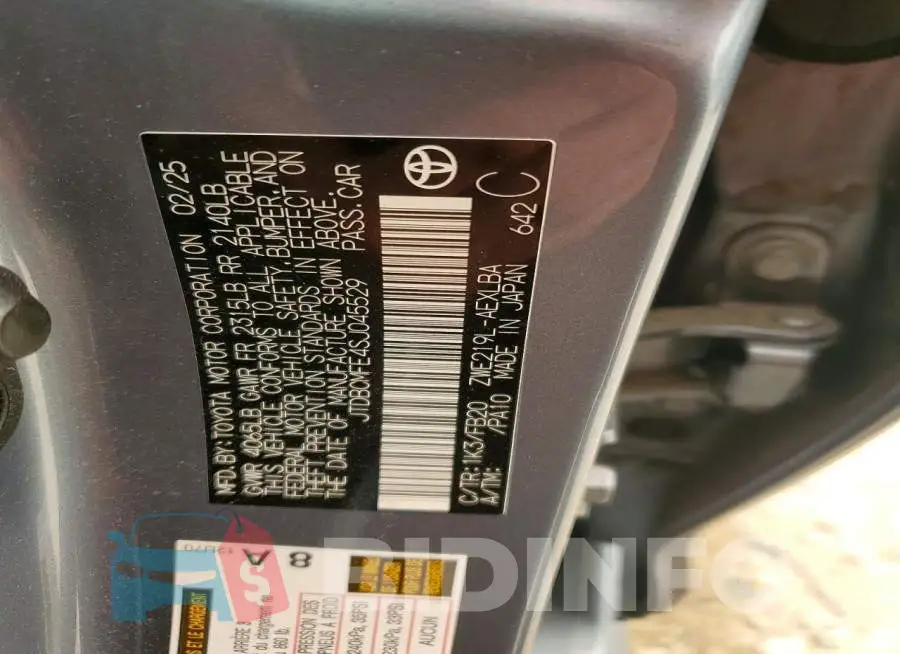 JTDBCMFE4SJ045529 Photo# 12
