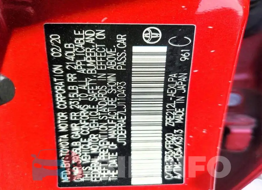 JTDEPRAE7LJ110493 Photo# 12