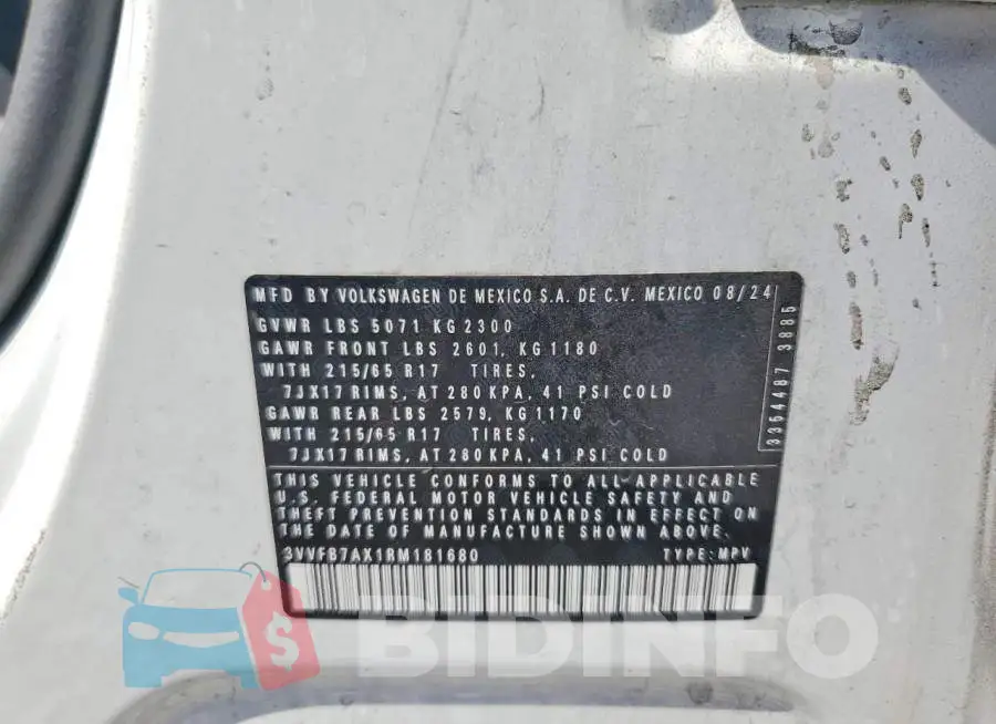 3VVFB7AX1RM181680 Photo# 14