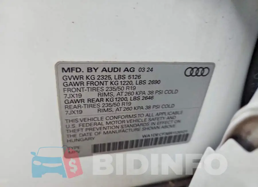 WA1DECF38R1120121 Photo# 12