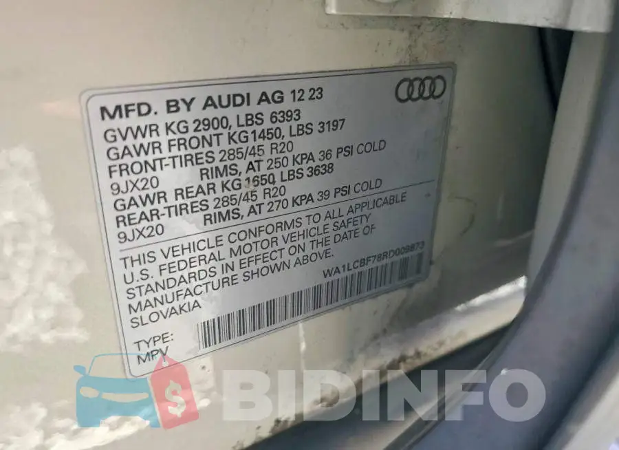 WA1LCBF78RD009873 Photo# 13