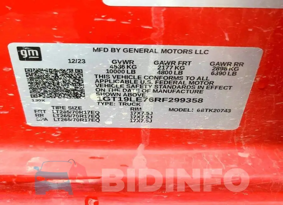 1GT19LE76RF299358 Photo# 12