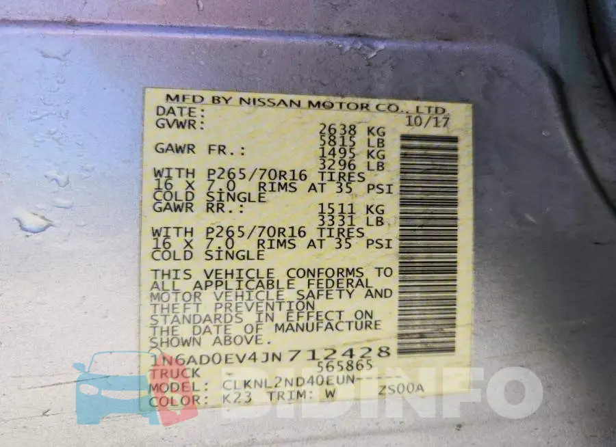 1N6AD0EV4JN712428 Photo# 12