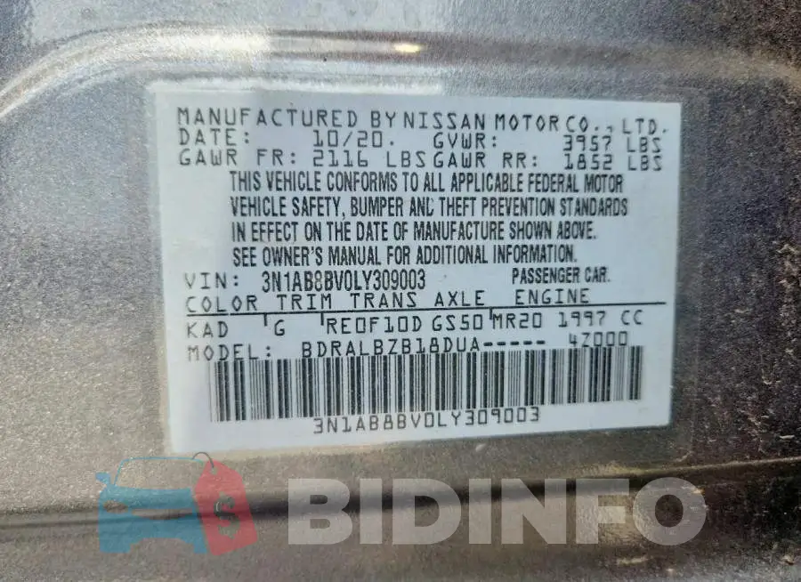 3N1AB8BV0LY309003 Photo# 13