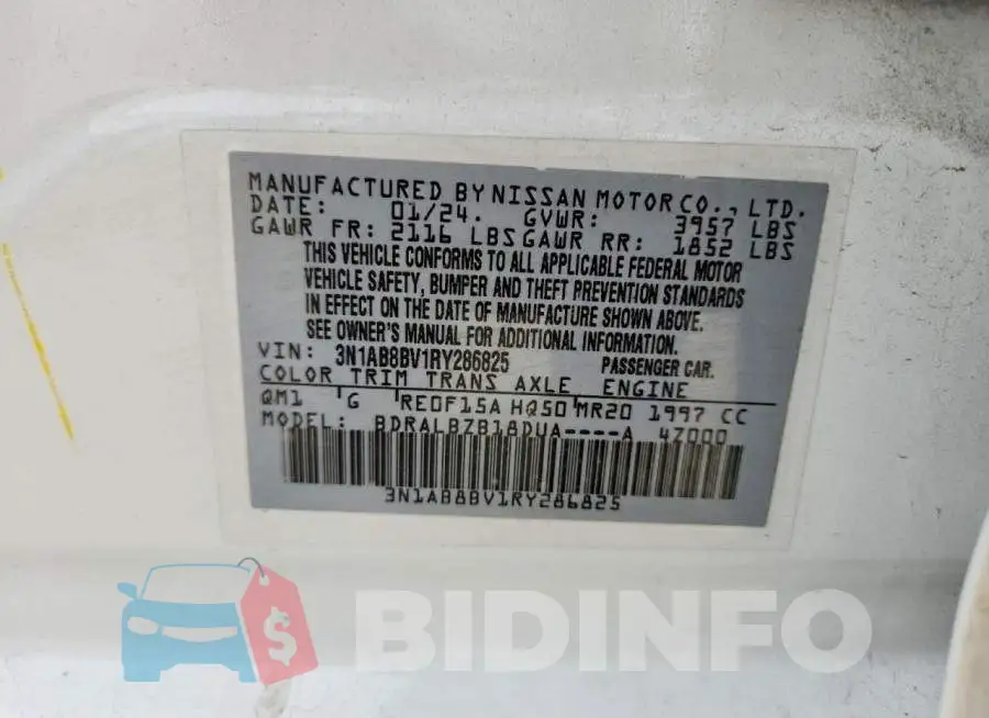 3N1AB8BV1RY286825 Photo# 12