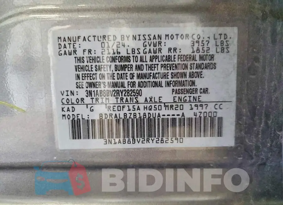 3N1AB8BV2RY282590 Photo# 12