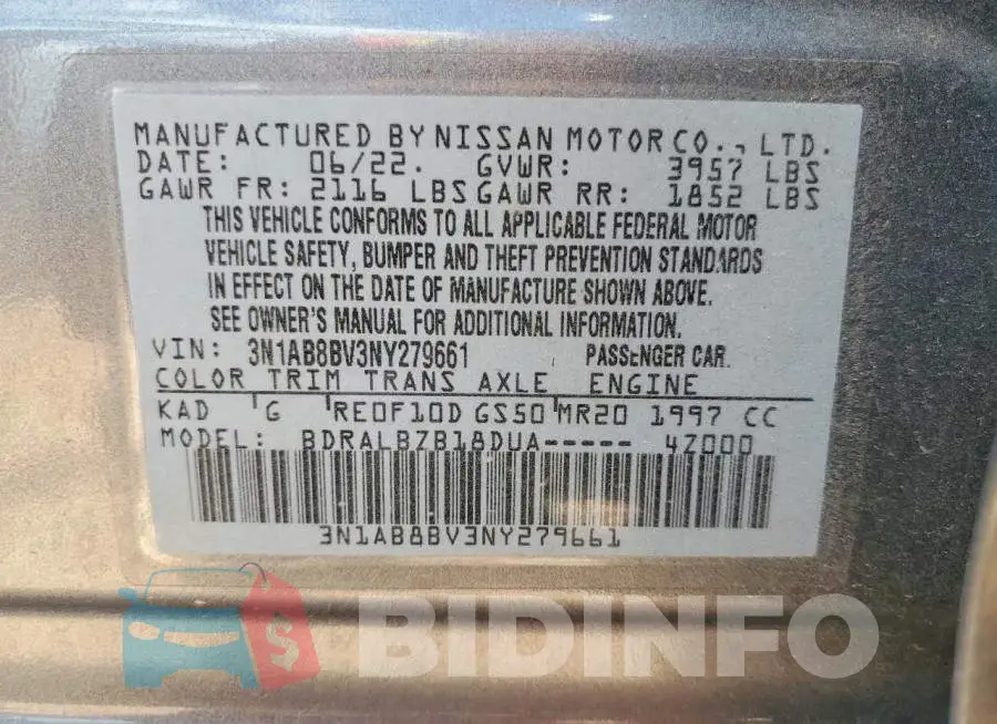 3N1AB8BV3NY279661 Photo# 12