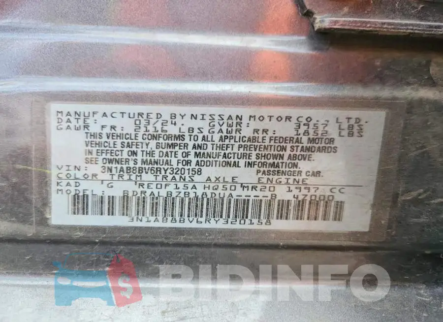 3N1AB8BV6RY320158 Photo# 12