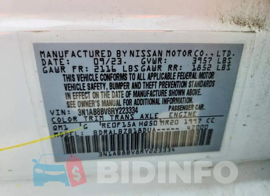 3N1AB8BV8RY223334 Photo# 13