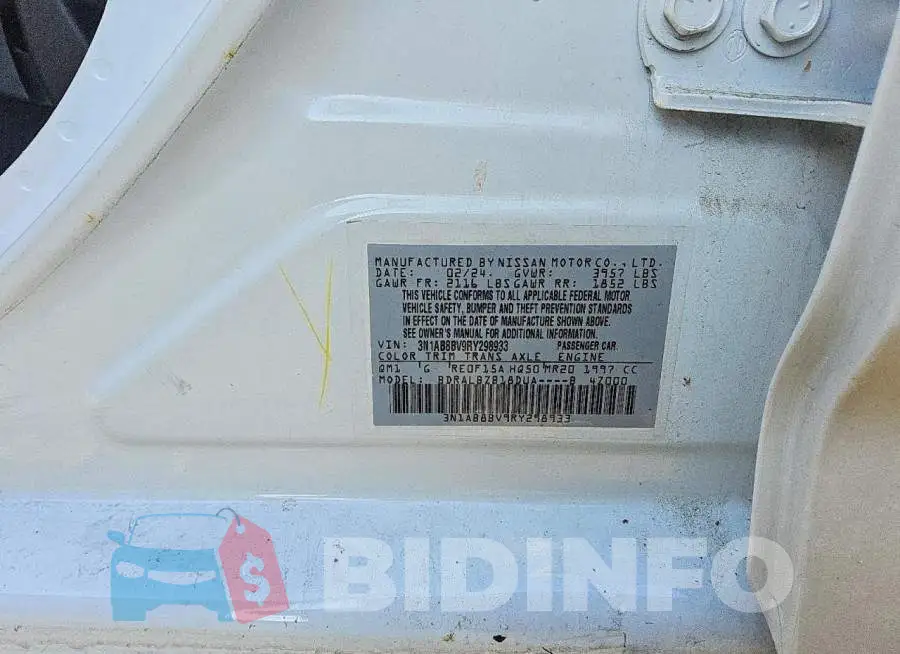 3N1AB8BV9RY298933 Photo# 8