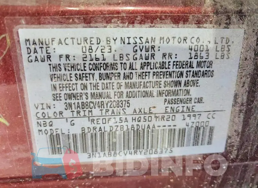 3N1AB8CV4RY208375 Photo# 12