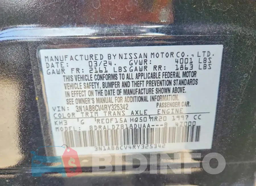 3N1AB8CV4RY325342 Photo# 13