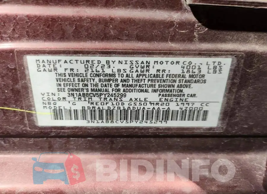 3N1AB8CV5PY245299 Photo# 12