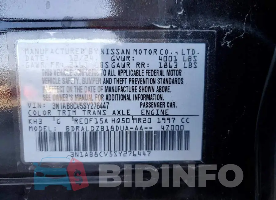 3N1AB8CV5SY276447 Photo# 12
