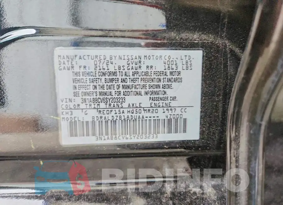3N1AB8CV6SY203233 Photo# 12