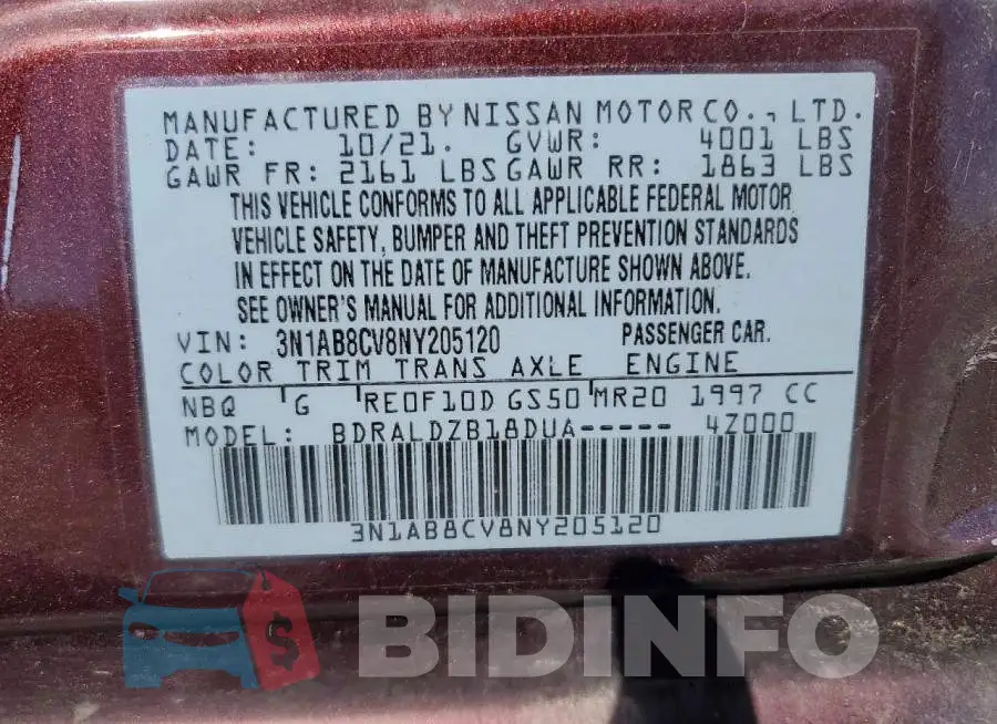 3N1AB8CV8NY205120 Photo# 12