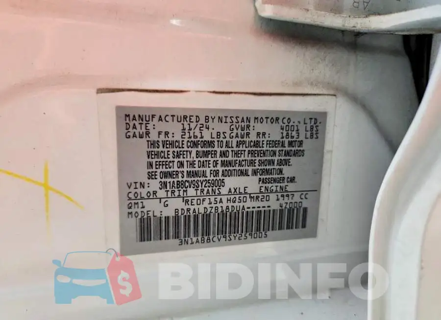 3N1AB8CV9SY259005 Photo# 12