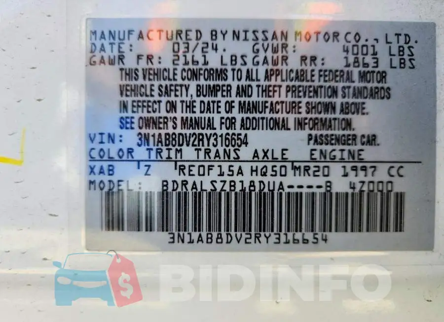 3N1AB8DV2RY316654 Photo# 12
