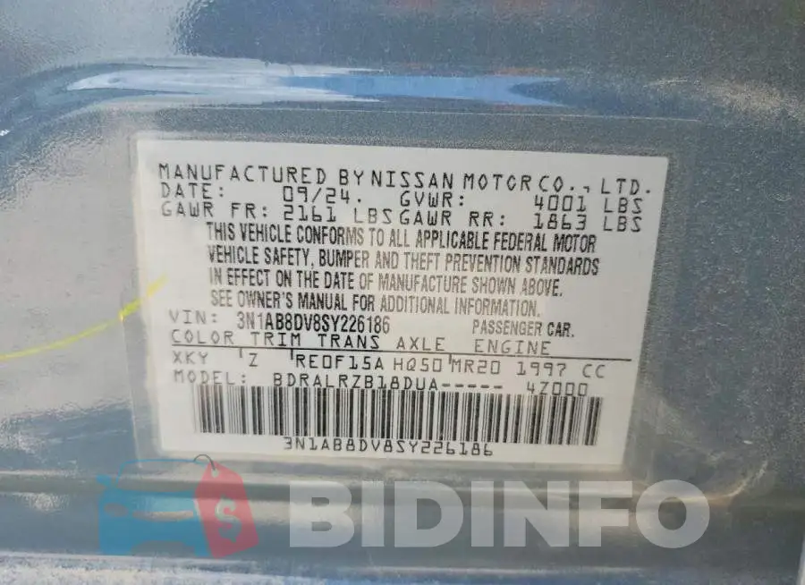 3N1AB8DV8SY226186 Photo# 12