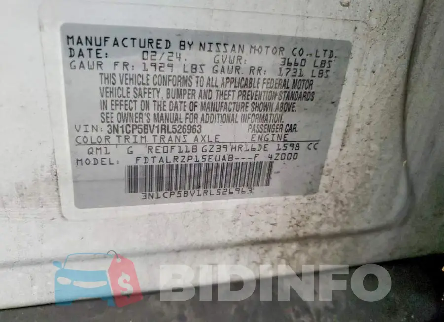3N1CP5BV1RL526963 Photo# 13