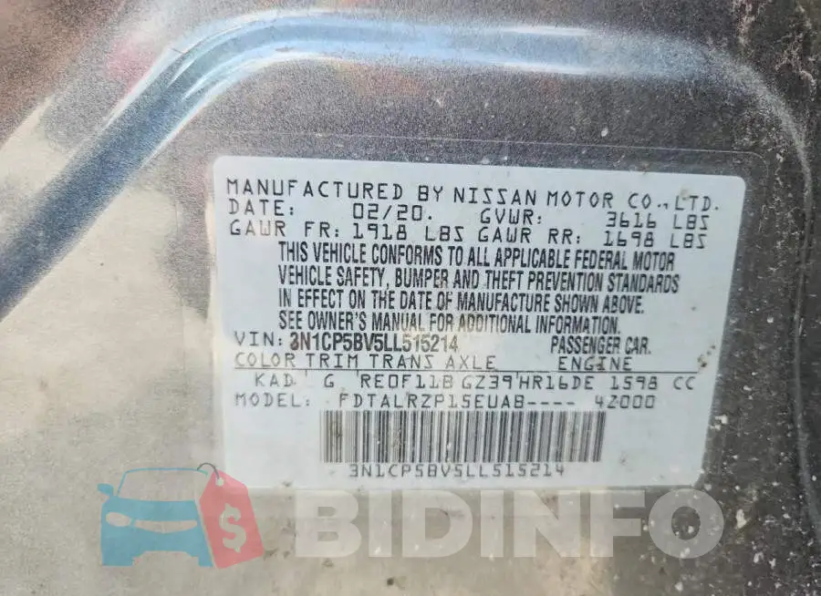 3N1CP5BV5LL515214 Photo# 13