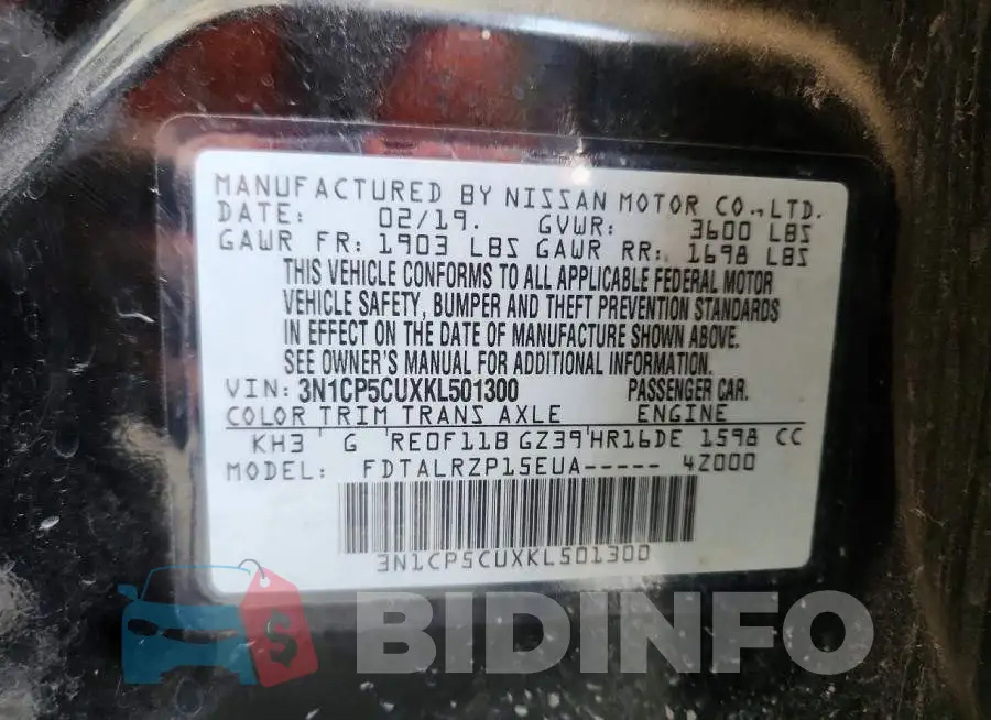 3N1CP5CUXKL501300 Photo# 13