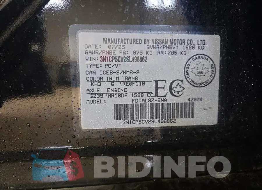 3N1CP5CV2SL496862 Photo# 14