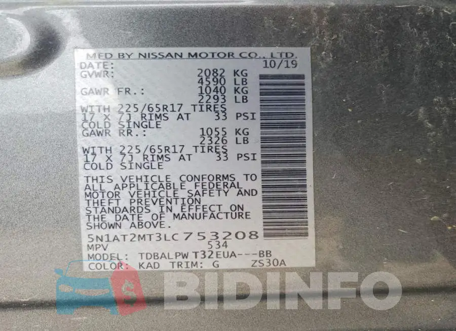 5N1AT2MT3LC753208 Photo# 12