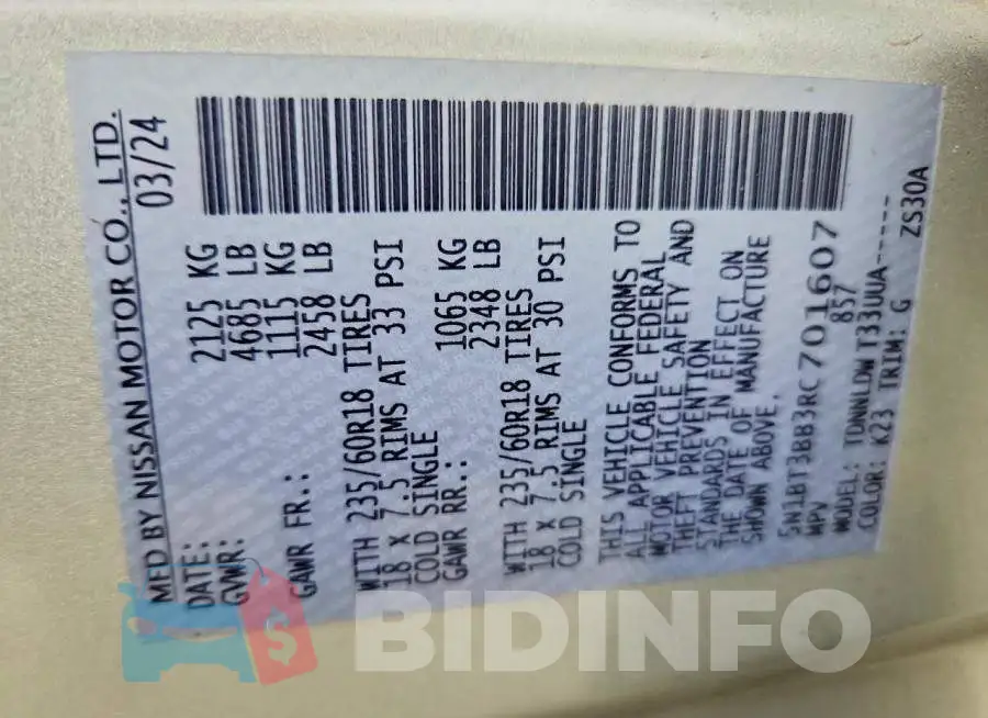 5N1BT3BB3RC701607 Photo# 12