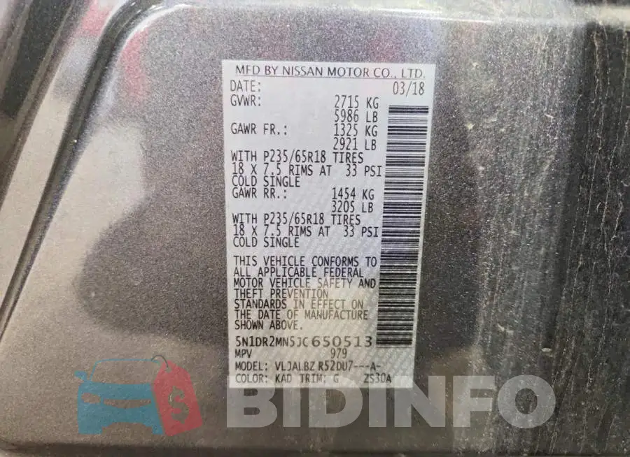 5N1DR2MN5JC650513 Photo# 14