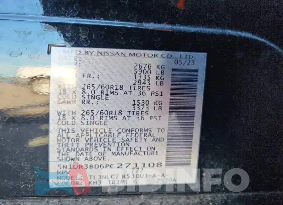 5N1DR3BD6PC271108 Photo# 14