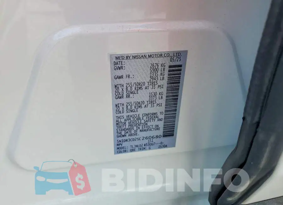 5N1DR3CD2SC260680 Photo# 14