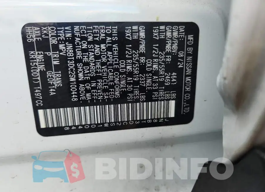 JN8BT3DC2SW100448 Photo# 13