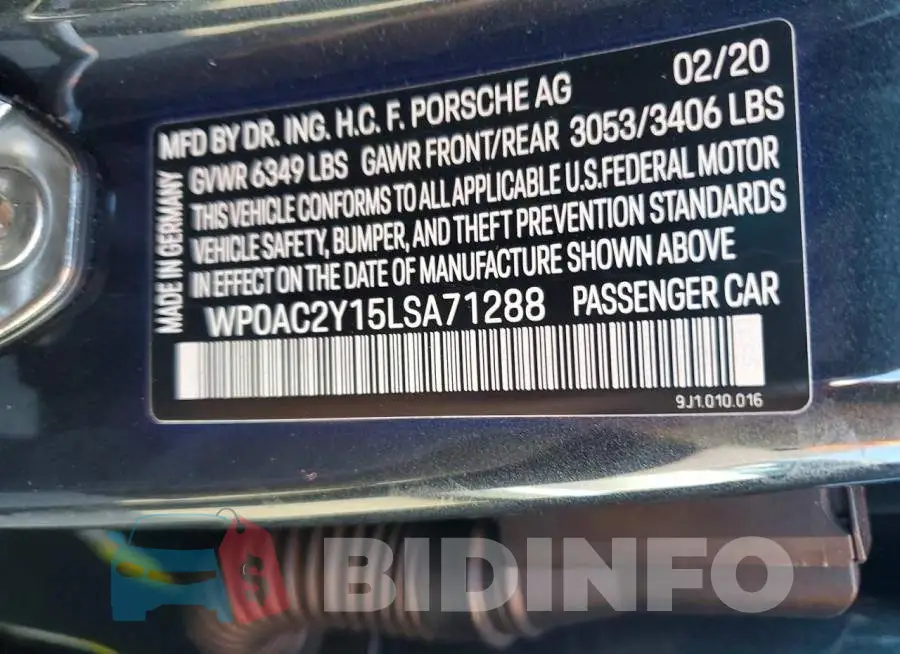 WP0AC2Y15LSA71288 Photo# 12