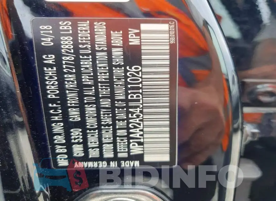 WP1AA2A54JLB11026 Photo# 13
