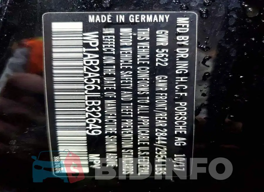 WP1AB2A56JLB32649 Photo# 13