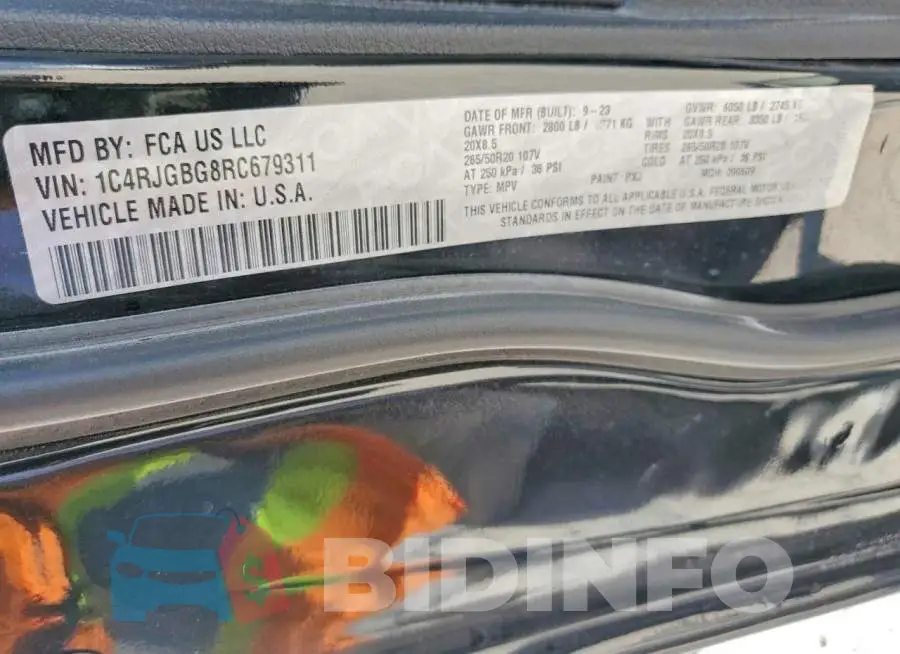 1C4RJGBG8RC679311 Photo# 12