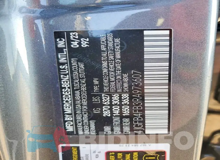 4JGFB4FB3RA973607 Photo# 13
