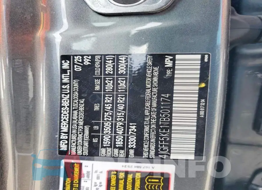 4JGFF5KE1TB501174 Photo# 13