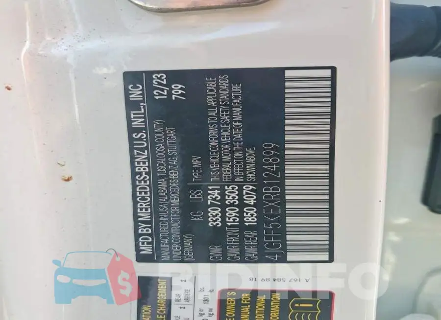 4JGFF5KEXRB124899 Photo# 13