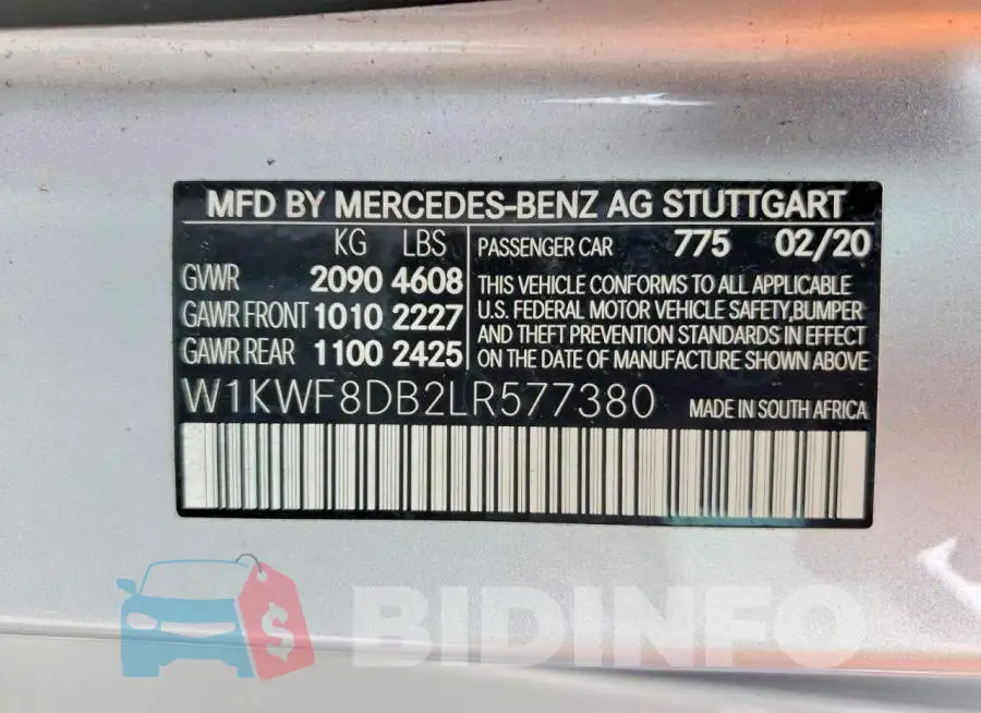 W1KWF8DB2LR577380 Photo# 13