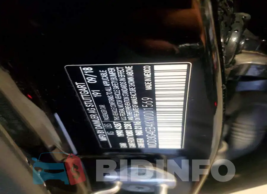 WDD3G4EB4KW001569 Photo# 12
