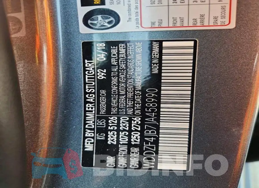 WDDZF4JB7JA458990 Photo# 12